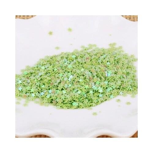 30g/lot 3mm Star Sequins Nail Art Flat Loose Sequins Paillettes Wedding Craft Kids DIY Accessories Light Green AB Confetti