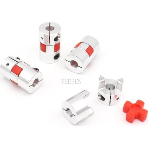 4pcs 5x10mm D20L34 Aluminium Shaft Plum Coupling Motor Connector Flexible shaft CNC Parts