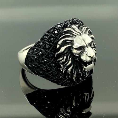 925k Sterling Silver Lion Ring, Specially Made in 925 Sterling Silver
