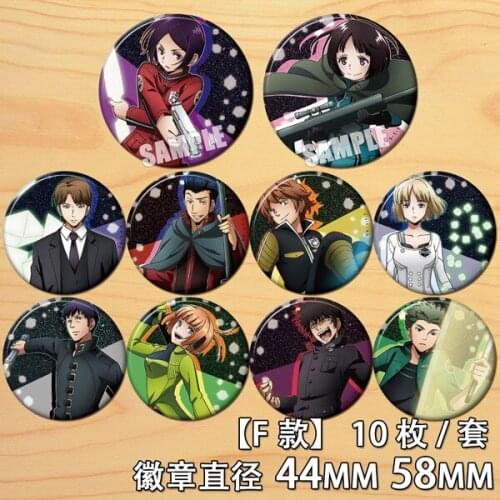 Anime World Trigger Figure Badge Round Brooch Pin Gifts Kids Collection Toy 6865
