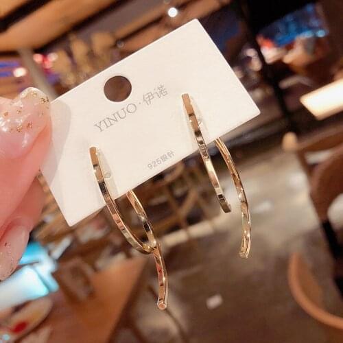 BLIJERY Fashion Korean Golden Fish Shape Drop Earrings Female Temperament Geometric Earring for Women Jewelry arete