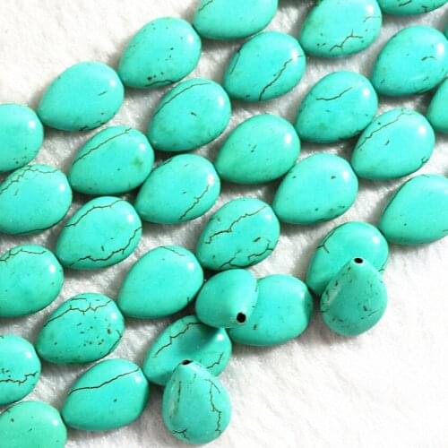 Green calaite turquoises beads 13*18mm flat waterdrop teardrop fit diy bracelet/necklace loose beads for jewelry 15inch B274