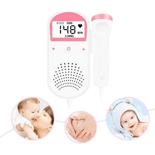 Doppler Fetal Heart rate Monitor LCD Display No Radiation Pregancy Baby & Fetal Sound Heart Rate Detector 1 Set
