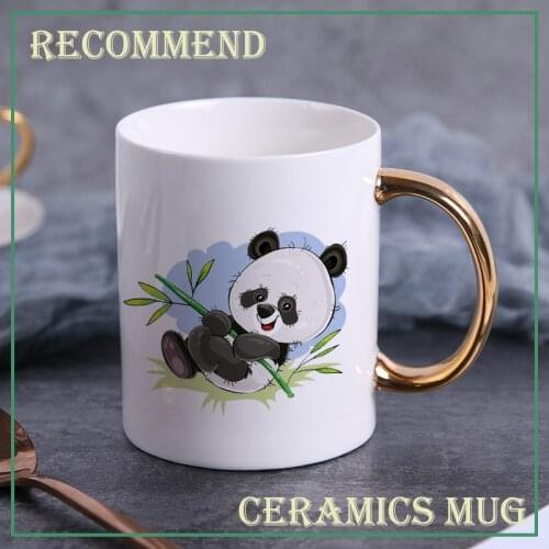 Personality Pandas eat bamboo Mug 400ml teacup coffee ceramic mugs office cup office Drinkware couple cup gift KTDW-024