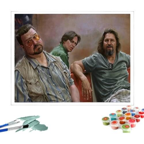Oil Painting By Numbers "JeffBridges"Drawing on Canvas HandPainted Art Gift DIY Picture By Number Kits Wall Decor