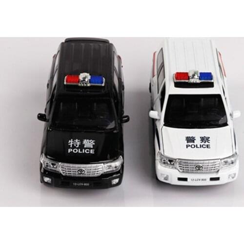 New 1:32 TOYOTA LAND CRUISER PRADO Alloy Police Metal Car Model With Pull Back For Kids Birthday Gifts Toys Free Shipping