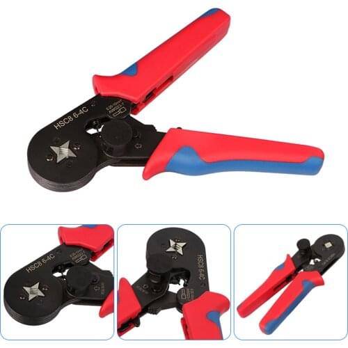 1pc x HSC8 6-4C 0.25~10mm² Crimping Pliers for End-sleeve Cable Clamp Locking Terminals Crimper Wire stripper Ferrule Crimp Tool