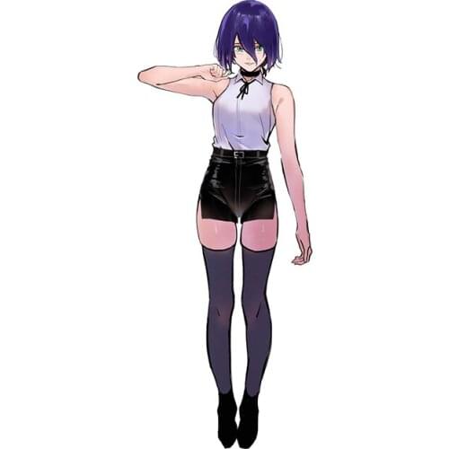 Personality Chainsaw Man Car Accessories Stickers Decal Personality Surfboard Windshield Decoration Cover Scratches Waterproof