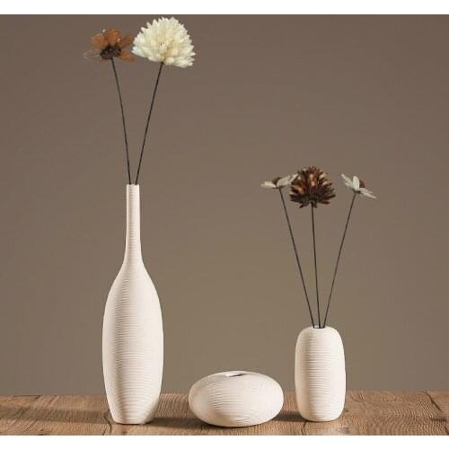 Simple Ceramic Vase Home Decoration Decoration Living Room Simulation Soft Decoration European Style