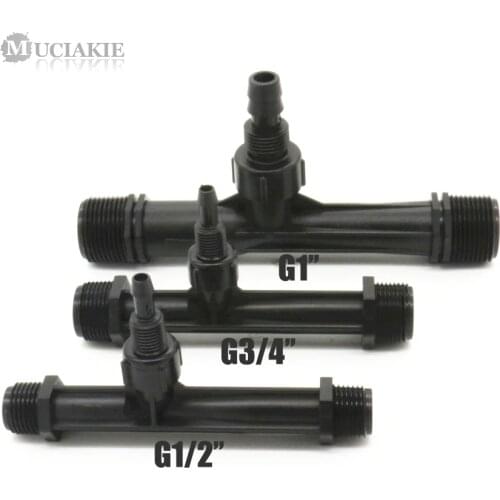 MUCIAKIE 1/2'' 3/4'' 1'' Venturi Fertilizer Irrigation Device Mixer Injector Agriculture Garden Water Tube Kit Garden Connector