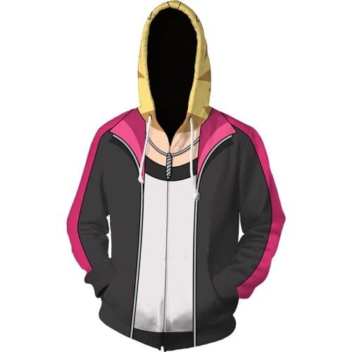 Cosplay Hoodie 3D Printed Sweatshirt Men Women Casual Streetwear Zip Up Jacket Coat