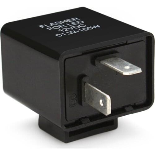 12V 2 Pin Motorcycle Blinker Adjustable Electronic LED Flasher Relay Turn Signal Indicator For Turn Signal Light Blinker #275885