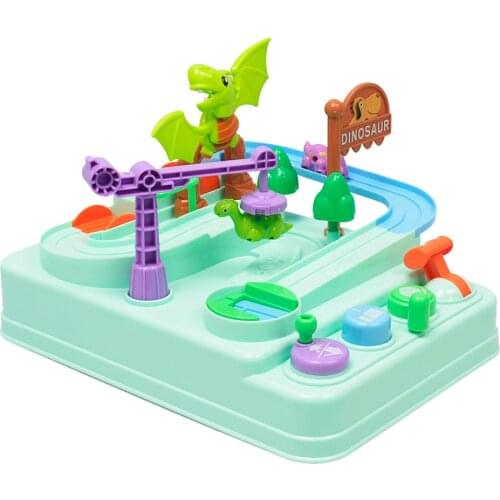 Play Fun, Manual Dinosaur Adventure Track Toy Board Games for Boys Girls Early