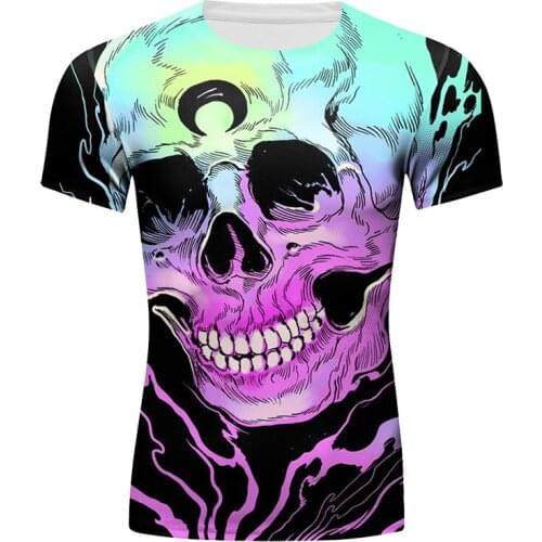 Great Quality 3D Printed Rash Guard Casual Big Smile Cool Sublimation Short Sleeve Shirts and