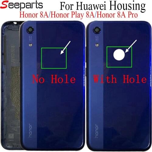 For Huawei Honor 8A Back Cover Battery Door Rear Housing Case For Honor 8A Pro Battery Cover+Camera Lens+Power Volume Button