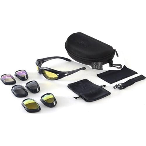 UV Protect Sports Hunting Sunglasses Polarized Glasses Military Goggles Army Sunglasses with 4 Lens Men Shooting Eyewear Gafas