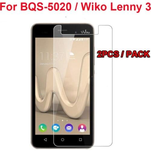 2PCS BQ Strike 5020 BQS Tempered Glass 5.0" Scratch Proof Screen Protector Film For BQS-5020 BQS5020/Wiko Lenny 3 Mobile Phone