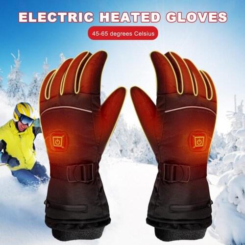Winter Electric Heated Gloves Waterproof Windproof Cycling Warm Heating Touch Screen USB Powered Heated Gloves Christmas Gift