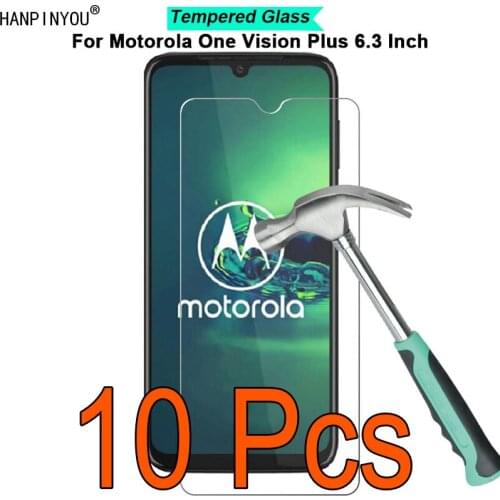 10 Pcs/Lot For Motorola One Vision Plus 6.3" 9H Hardness 2.5D Ultra-thin Toughened Tempered Glass Film Screen Protector Guard