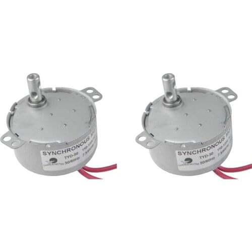 CHANCS 2PCS TYD-50 110V AC 7.5-9RPM CW/CCW Cup Turners for Tumblers Synchronous Motor Gear Box