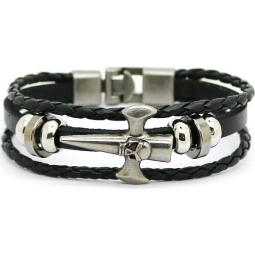 2020 personality Skull Bracelet Handmade Multi-layer Leather Bracelet Retro Fashion Casual Men and Women Bracelet Pulseras