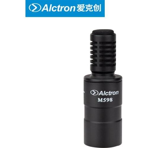 Alctron M598 smartphone broadcasting&interview recording mic with phone clamp&slim handle stand,for interview,outside collection