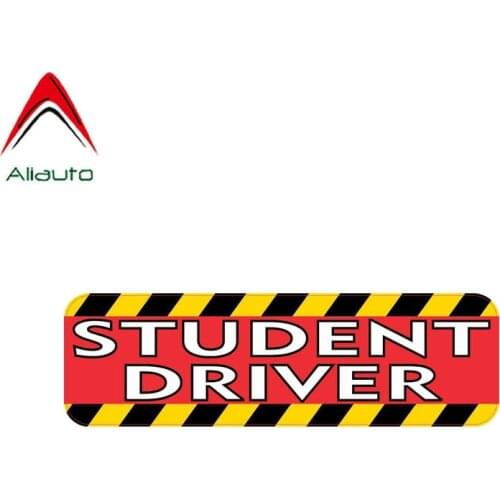 Aliauto Funny Car Sticker Creative Student Driver Accessories PVC for Opel Astra Hyundai Solaris Skoda Octavia A5,16cm*5cm