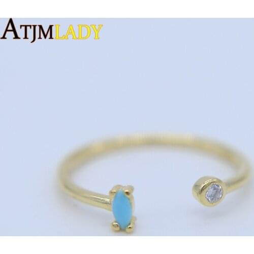 Anillos Real Women Geometric Party New Arrive 100% 925 Sterling Fine Jewelry Open Adjust Marquise Midi Dalicate Color Ring