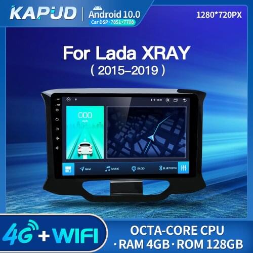 Kapud Android 10 Car Multimedia Video Player 9" Navigation For Lada X Ray Xray 2015-2019 Radio Stereo BT GPS Octa-Core