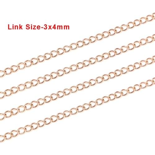 New silver/gold/rose gold Tone stainless steel Extended Extension Jewelry Chains for DIY jewelry making
