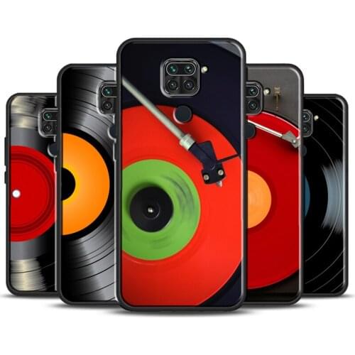Black Vinyl Record Player Case For Xiaomi Redmi Note 9 8 Pro 9S 8T 7 Cover For Redmi 9 9A 9C 7A 8A K30 Ultra 10X
