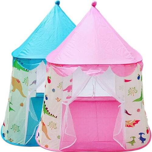 Children Play Tent Cartoon Dinosaur Princess Castle Portable Foldable Playhouse Ocean Ball Pool Indoor Outdoor Photography Props