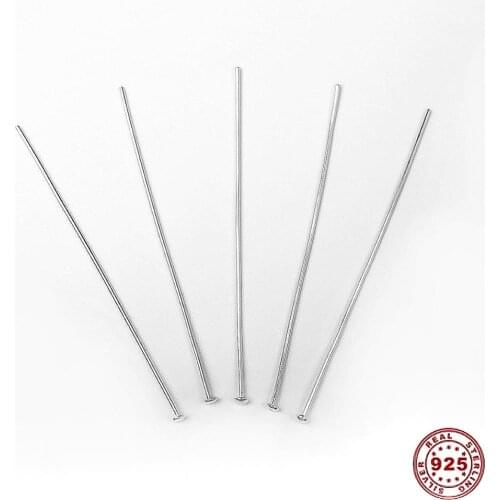 Doreen Box 925 Sterling Silver Long Head Pins Silver DIY Findings Jewelry Wholesale, 0.65mm (22 gauge), 1 Gram