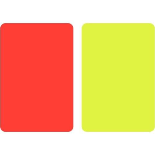PVC Soccer Referees Red Yellow Cards Football Match Training Tool 8x11cm 2pcs Football Supplies