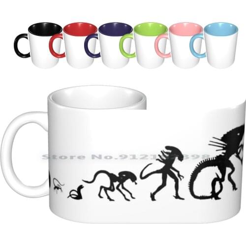Xenomorph Ceramic Mugs Coffee Cups Milk Tea Mug Xenomorph Xenomorph Evolution Xenomorph Theory Of Evolution Darwin