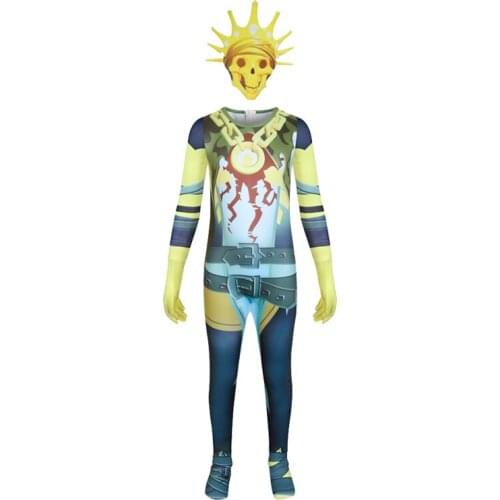 Skull Cosplay Costumes Boys and Girls Jumpsuit weapon Set cosplay anime childrens fantasy Halloween Christmas Party clothes