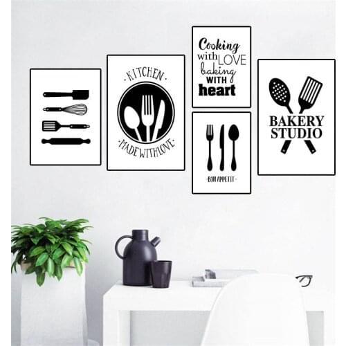 Cooking kitchen wall decor bakery quote canvas painting canvas art poster picture kitchenware print wall decor picture HD2868