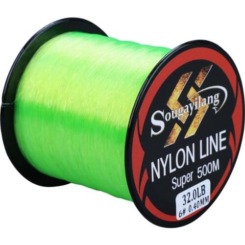 Sougayilang 500M Monofilament Line 11-36.3LB Super Strong Nylon Fishing Line Leader Line Sinking Line Carp Fishing Accessories