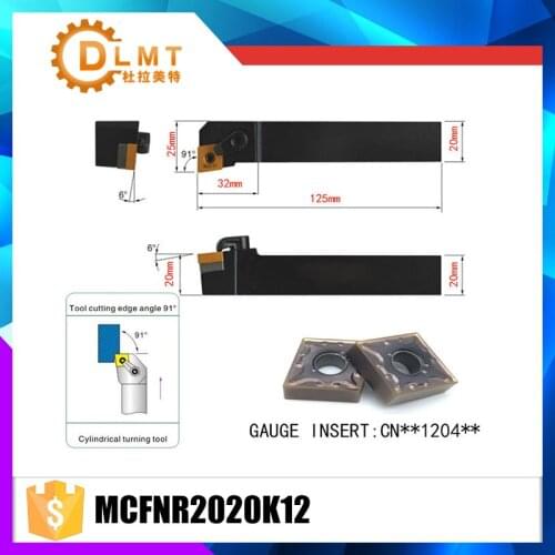 MCFNR2020K12 91 Degree External Turning Lathe Bar Tool Holder For CNMG120408 CNMG120408 Used on CNC Lathe Machine