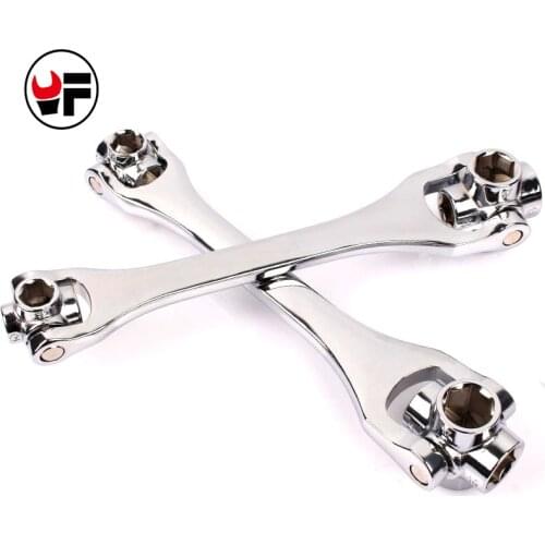 8 In 1 Multifunction Wrench 12-19mm 360 degree Rotation Flexible Head Spanner Hexagons Socket Car Repair Tool D2007