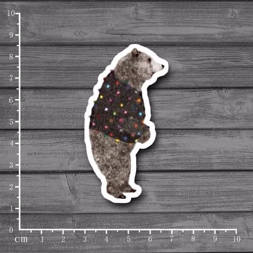 Sweater Bear JDM decal Stationery Sticker for Graffiti Cover Skateboard Snowboard Motorcycle Bike Laptop Sticker[Single]