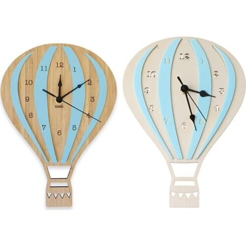 Creative Hot Air Balloon Silent Wall Clock Simple Design Table Watch for Home QX2E