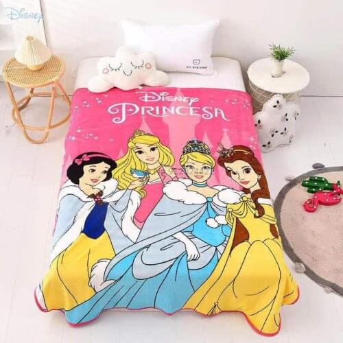 New Disney Princess Flannel Blanket Adult Children Girls Air Conditioning Blanket Sofa Warm Throw for Boys Baby Kids on Bed Sofa