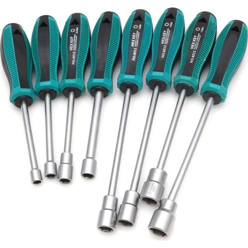 New Metal Socket Driver Wrench Screwdriver Hex Nut Key Nutdriver Hand Tools 3mm-14mm XH8Z JA17