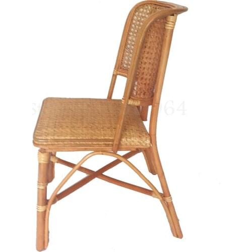 New Listing Leisure Elderly Single Rattan Chair Teng Chair Balcony Drinking Tea Chair Teng Chair Handmade Rattan Chair Sma