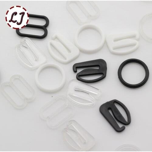 Wholesale 30pcs/lot 6mm white black type 0 8 9 nylon bar Buckles clips for Lingerie Adjustment accessories DIY