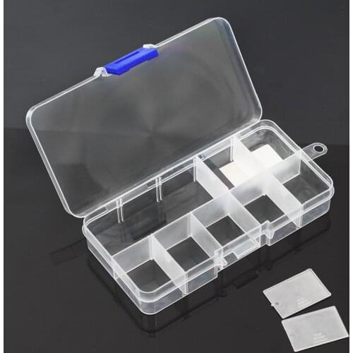 Adjustable Plastic Storage Box Jewelry Earring Bead Screw Holder Case Practical Display Organizer Container 10/15/24 girds