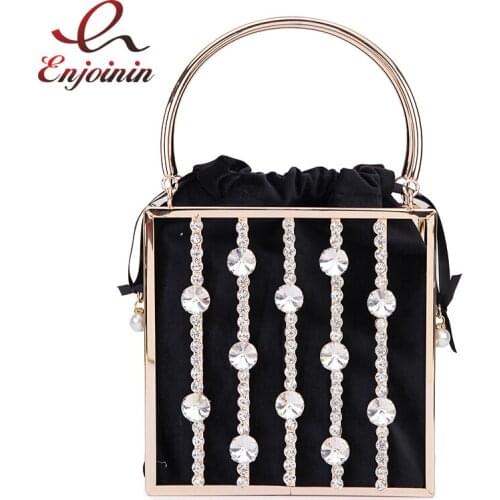 Luxury Metal Basket Design Diamond Ladies Banquet Handbag Dinner Bag Fashion Purses and Handbags Ladies Shoulder Chain Bag bag