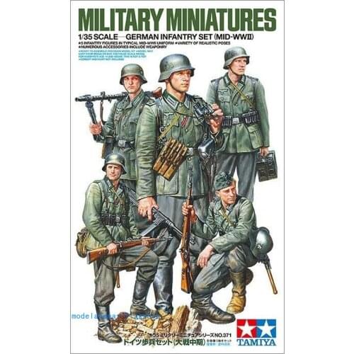 Tamiya 1/35 Scale Military Figure Model Kit Mid 35371