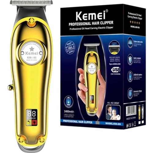 Original powerful all metal rechargeable LCD display hair trimmer electric beard trimmer for men hair clipper machine